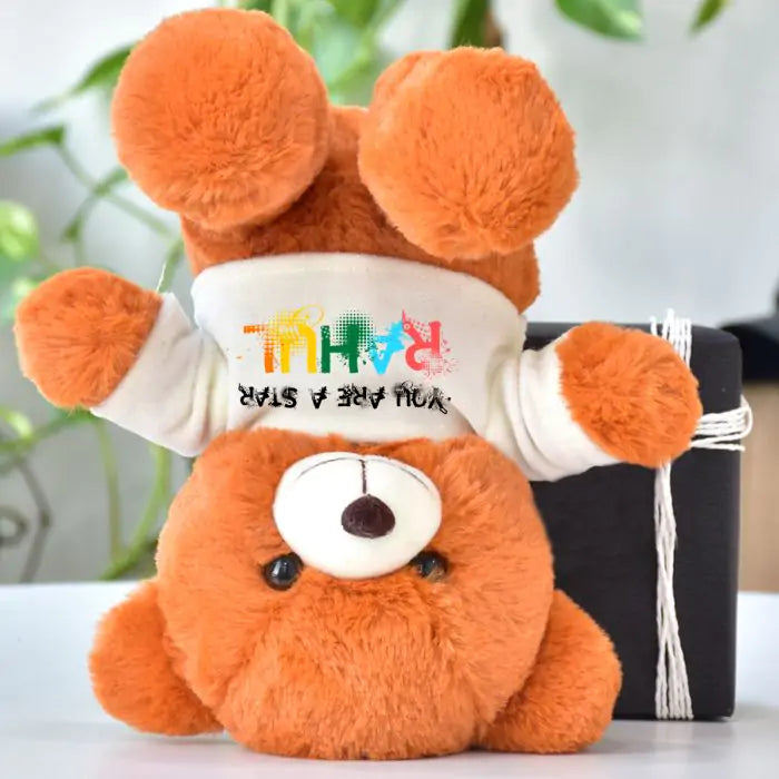 Personalized You Are a Star With Name Teddy Bear for Couple-3