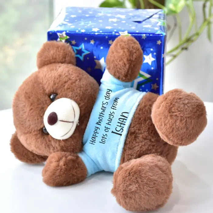 Happy Mother's Day With Name Teddy Bear Gift For Mom 2