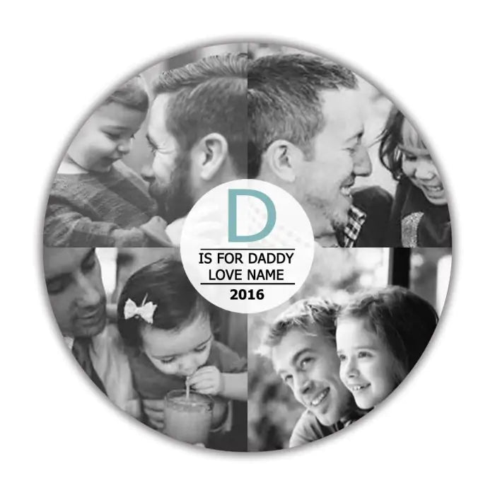 Personalised D Is For Daddy Magnet