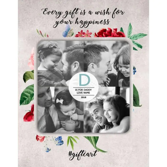 Personalised D Is For Daddy Magnet