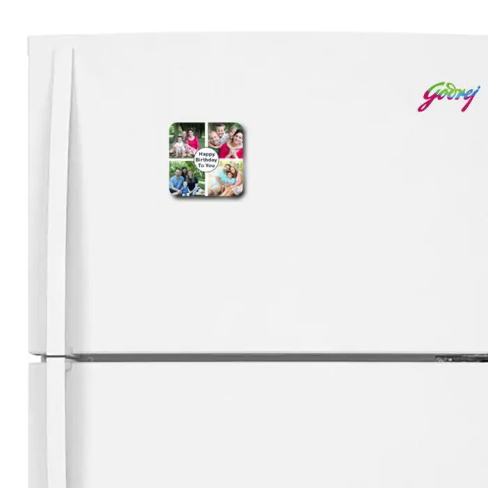 Personalised Happy Birthday 4 Photo Magnet-2