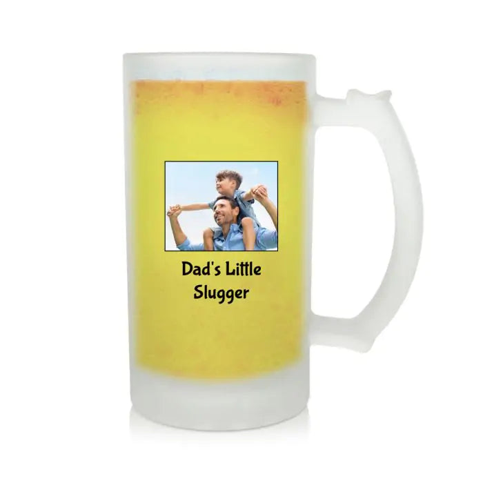 Personalised Dad's Little slugger Beer Mug