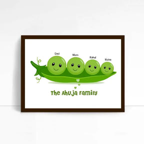 Peas In A Pod Personalise Family Poster Frame-3