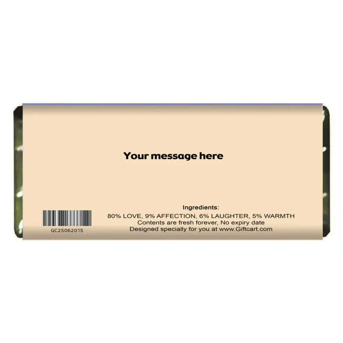 Personalised Thank You Chocolate Bar Gift ideas for Moms Bday