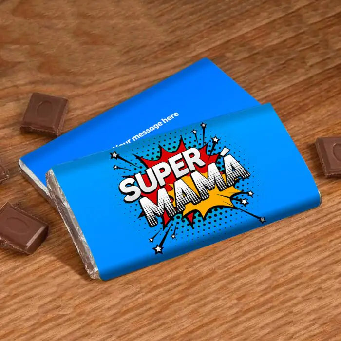 Customized Super Mama With Message Choco Bar Gift For Mom 1