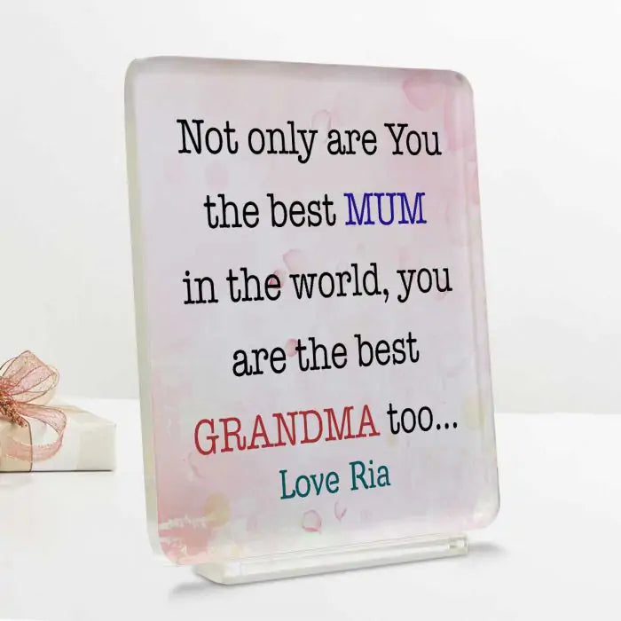 Personalised Best Grandma Acrylic Keepsake-2