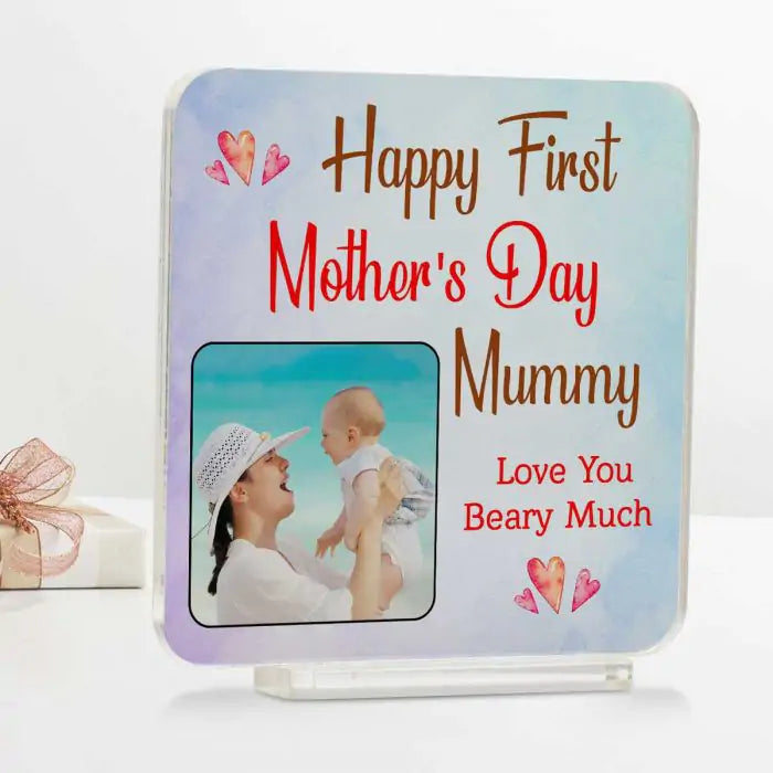 Personalized First Mother's Day Acrylic Plaque Gift For Mom 1
