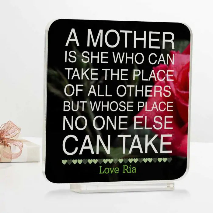 Customized No Else Can Take Place Acrylic Plaque Frame Gift For Mother's Day 1