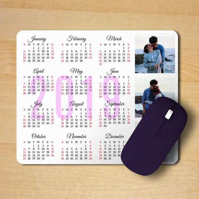 Personalised Photo Calender Mouse Pad