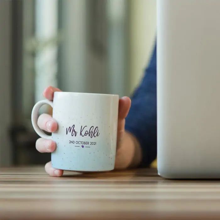 Personalized Mr & Mrs With Couple Name & Date Coffee Mug Set for Valentine's Day-11