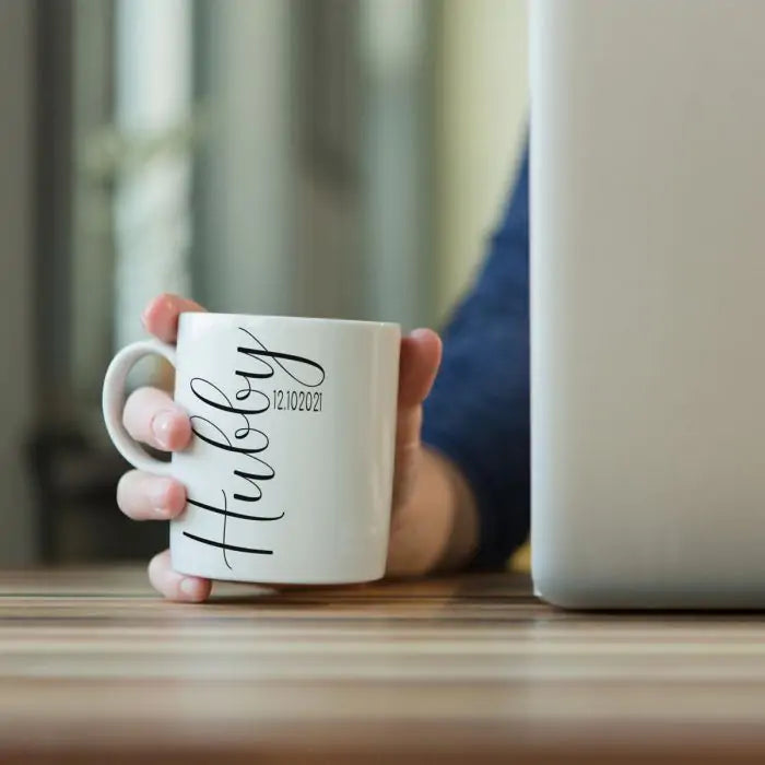 Personalised Wifey & Hubby Mug Set