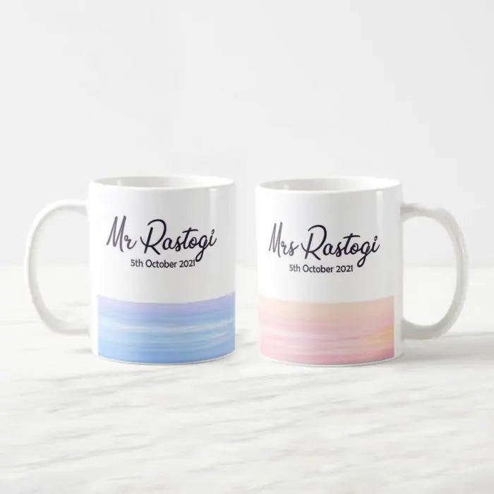Personalized Couple Name & Date Coffee Mug Set for Couple-10