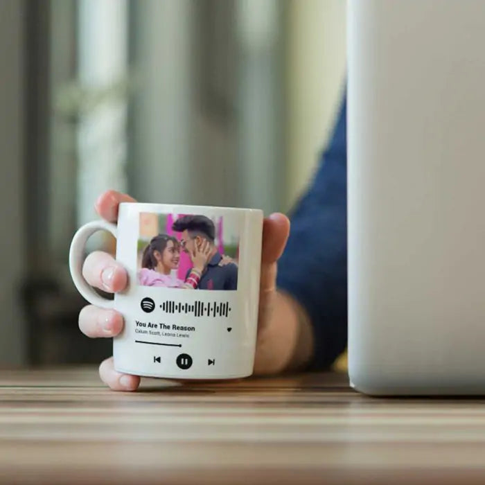 Personalized Photo Spotify Couple Coffee Mug for Valentine's Day-5