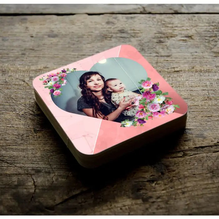 Personalised Love Mom Coaster