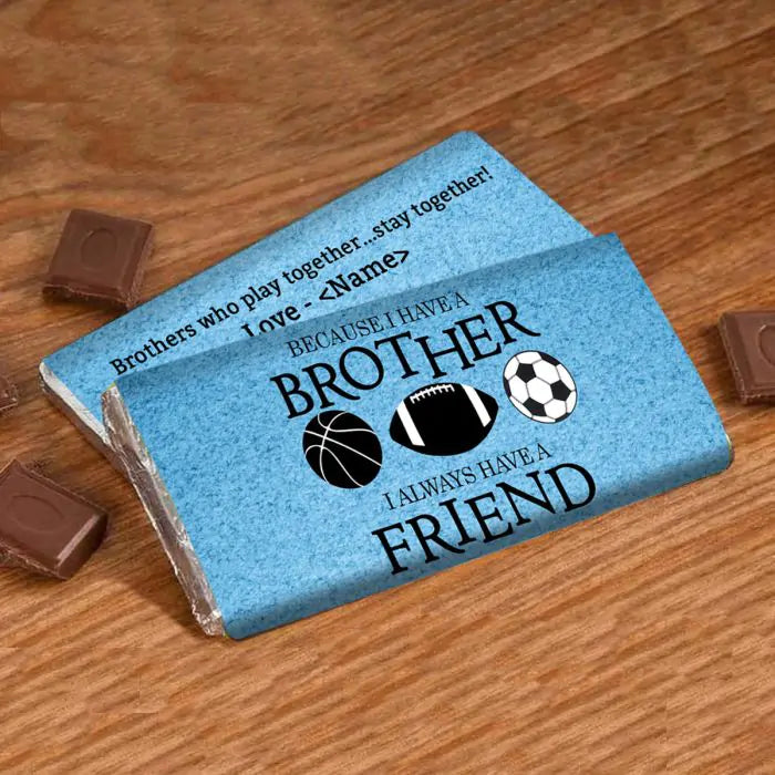 Personalised Sportster Bro Choco Bar