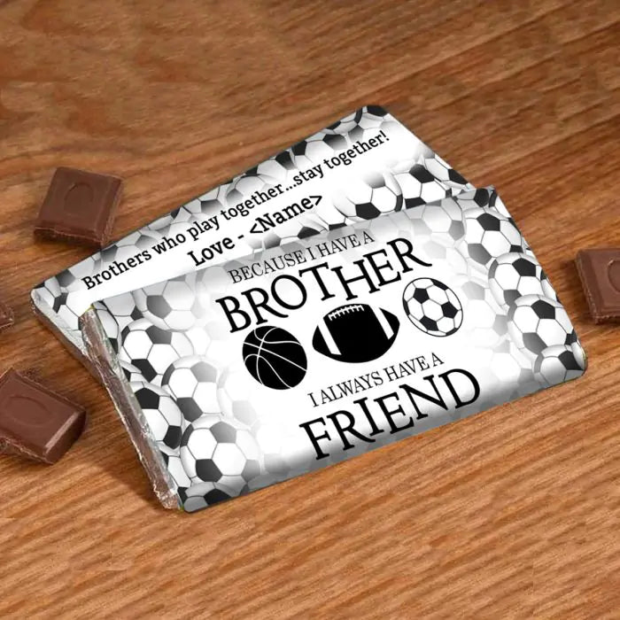 Personalised Soccer & Bro Choco Bar