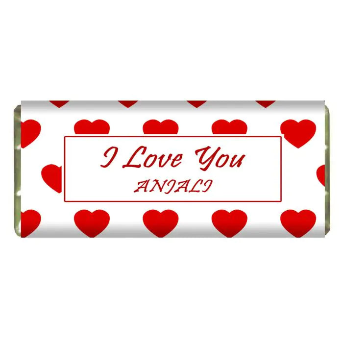 Personalised Little Hearts Chocolate Bar-2