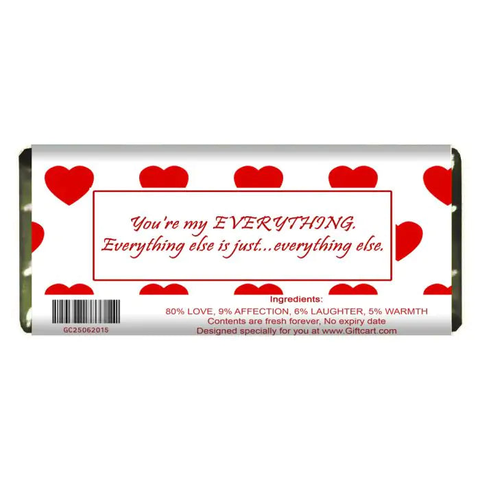 Personalised Little Hearts Chocolate Bar-3