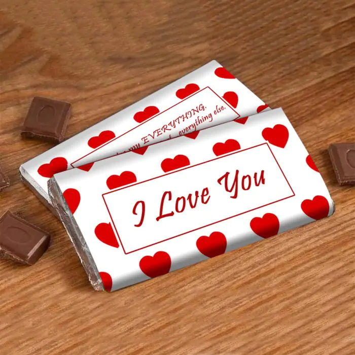 Personalised Little Hearts Chocolate Bar-1