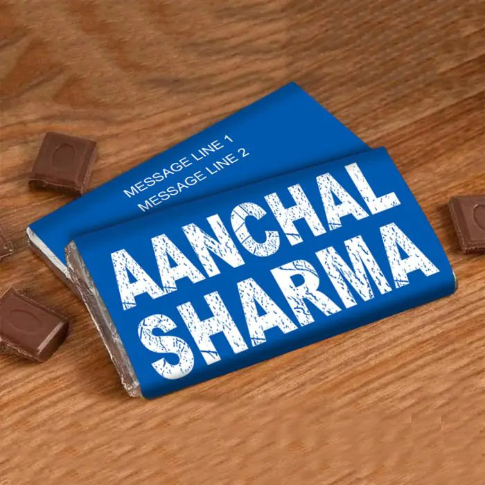 Personalised Blue Affection Choco Bar