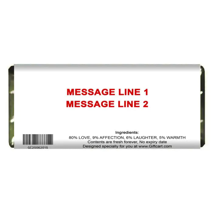 Personalised Get Well Soon Choco Bar