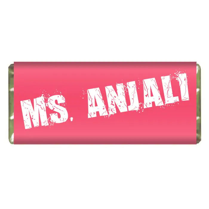 Personalised Best Teacher Chocolate Bar