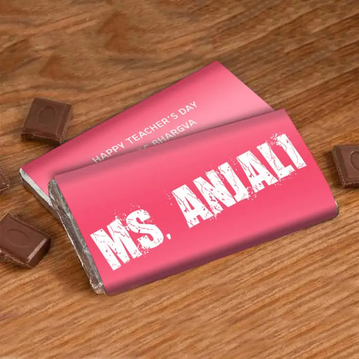 Personalised Best Teacher Chocolate Bar-1