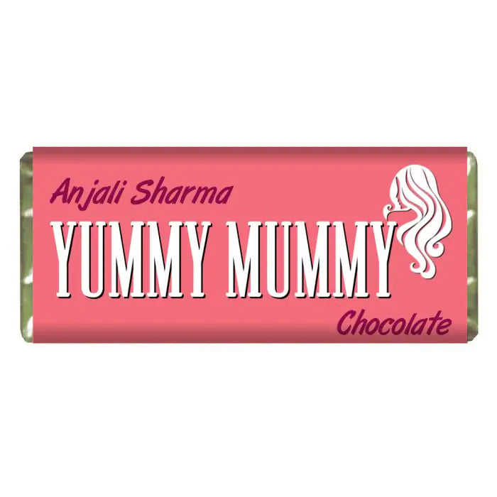 Customized Yummy Mummy Name & Message Printed Choco Bar Gift For Mom 2