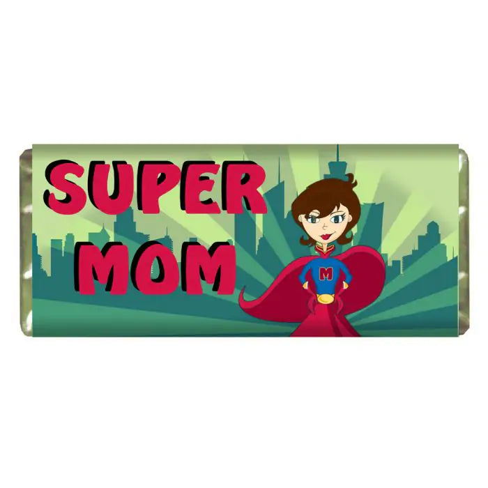 Personalised Super Mom Choco Bar Gift For Mom On her Birthday