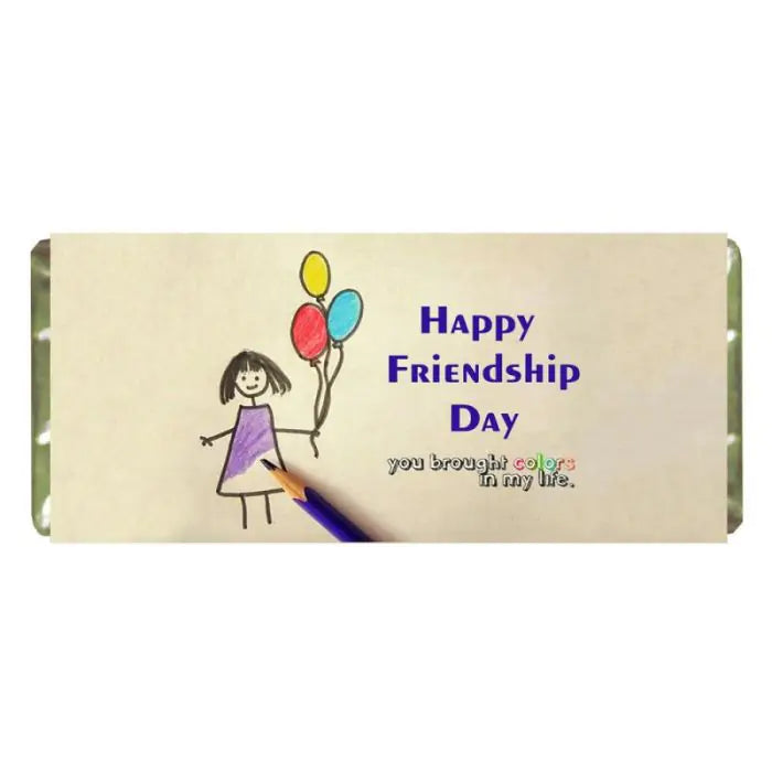 Personalised Colourful Friendship Choco Bar