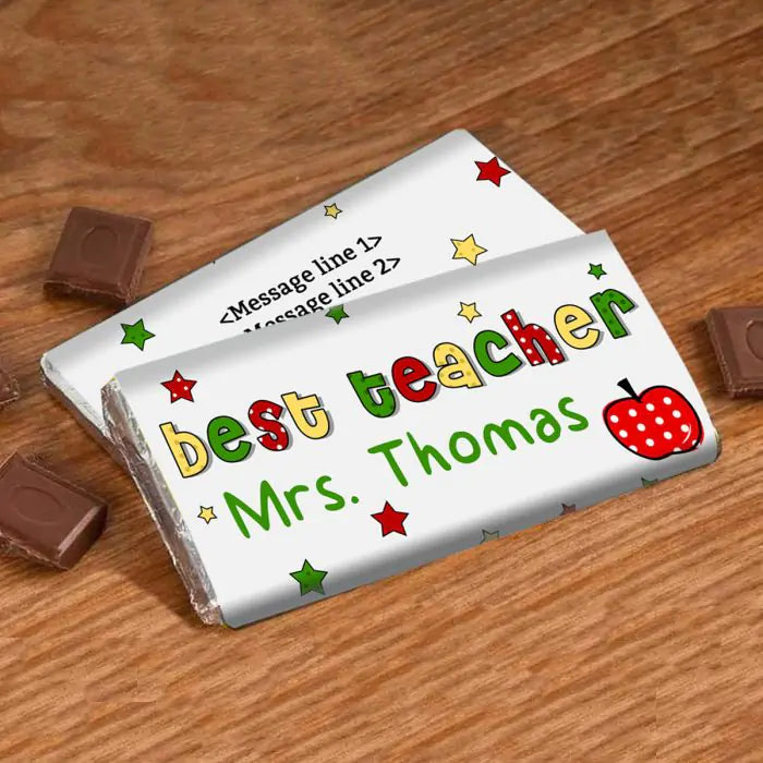 Personalised Best Teacher Choco Bar