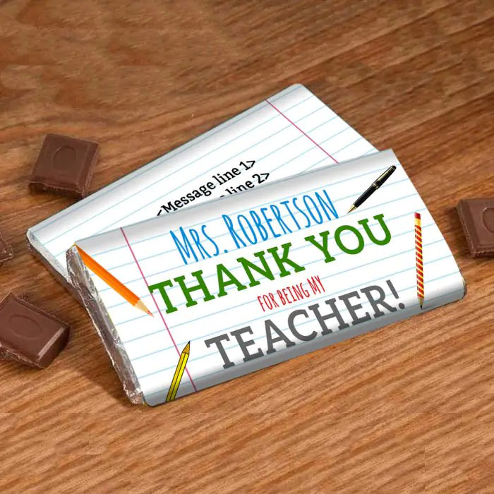 Personalised Thank You Teacher Choco Bar