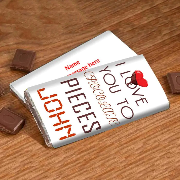 Personalised Love You To Choco Bar Pieces Choco Bar