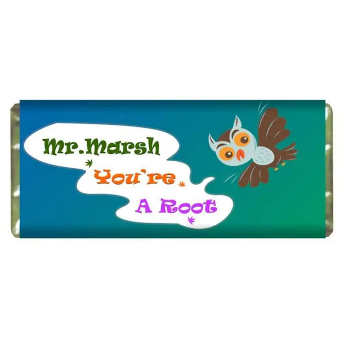 Personalised Sweet Owl message Choco Bar