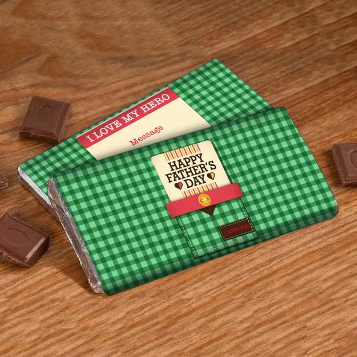 Customized I Love My Hero Choco Bar Gift For Father's Day 1