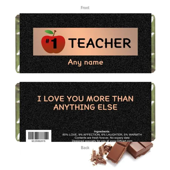 Personalised Choco Bar For Special Teacher