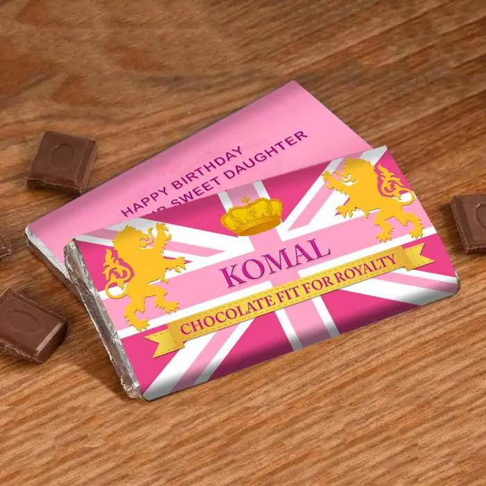 Personalised Choco Bar In Royal Theme