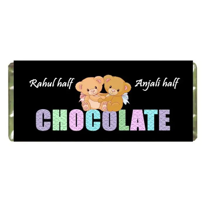 Cute Teddy Personalised Choco Bar