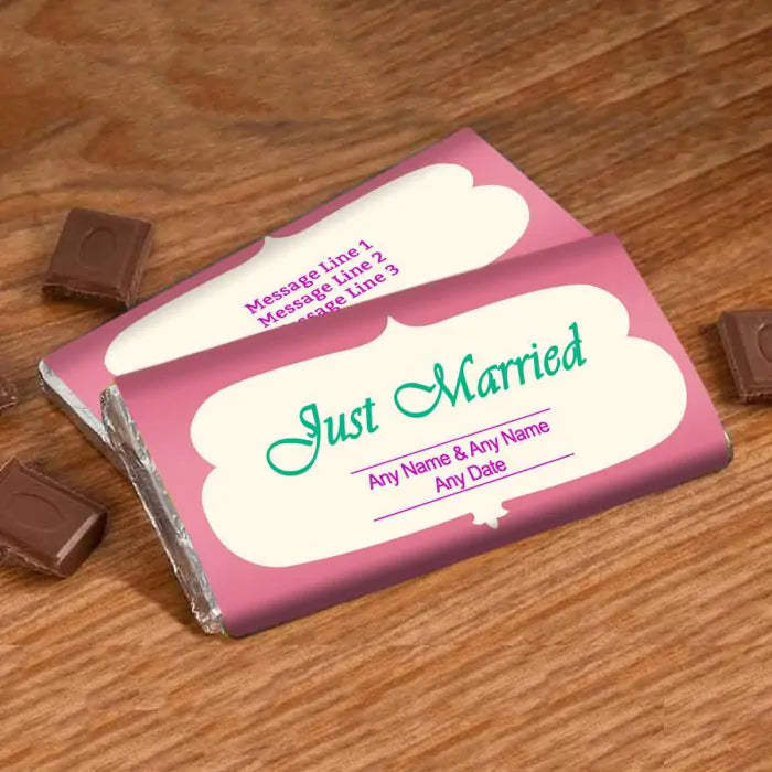 Personalised Choco Bars For Newly Married