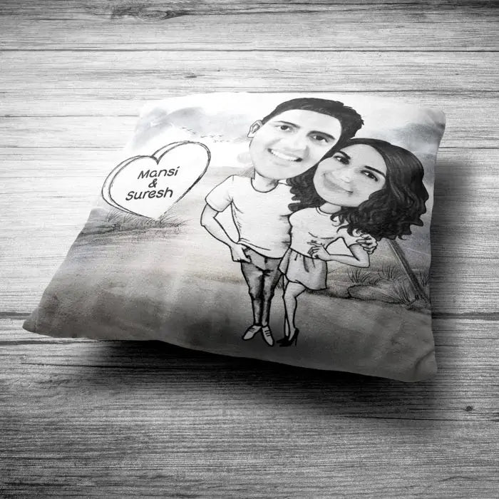 Personalised Amazing Couple Caricature Cushion
