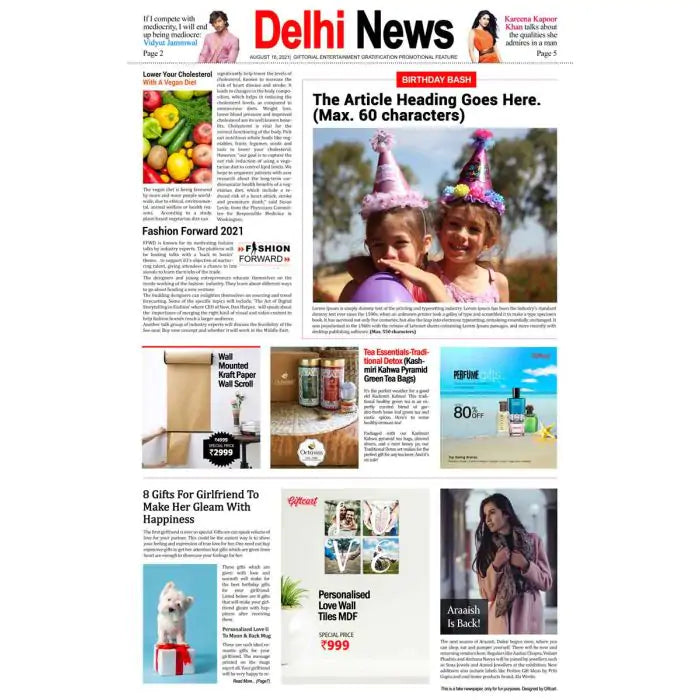 Personalised Birthday Newspaper - Digital