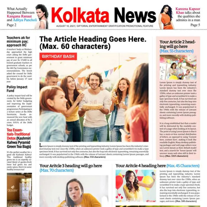 Personalised Birthday Newspaper