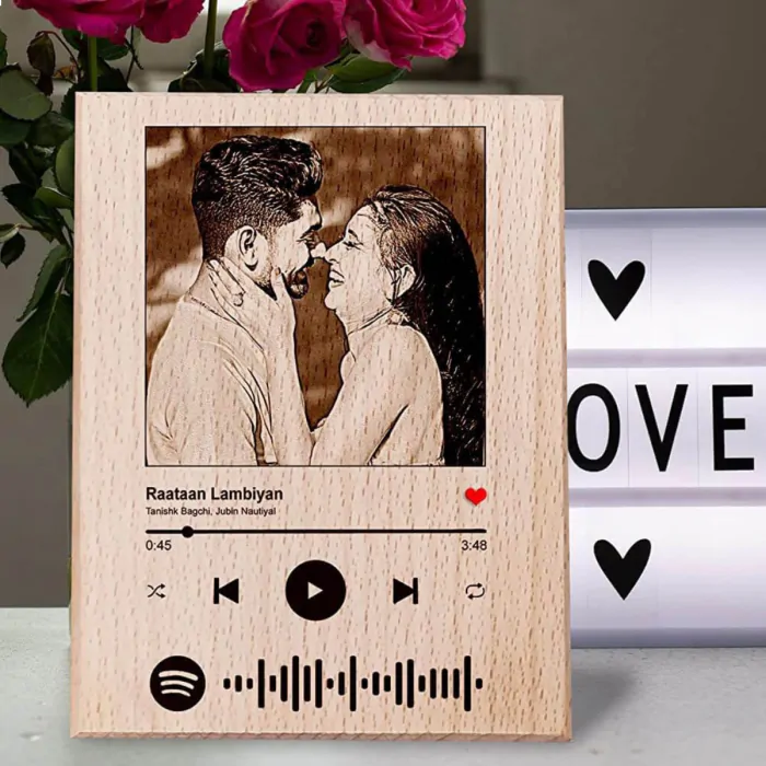 Personalized Wooden Spotify Photo Frame Plaque