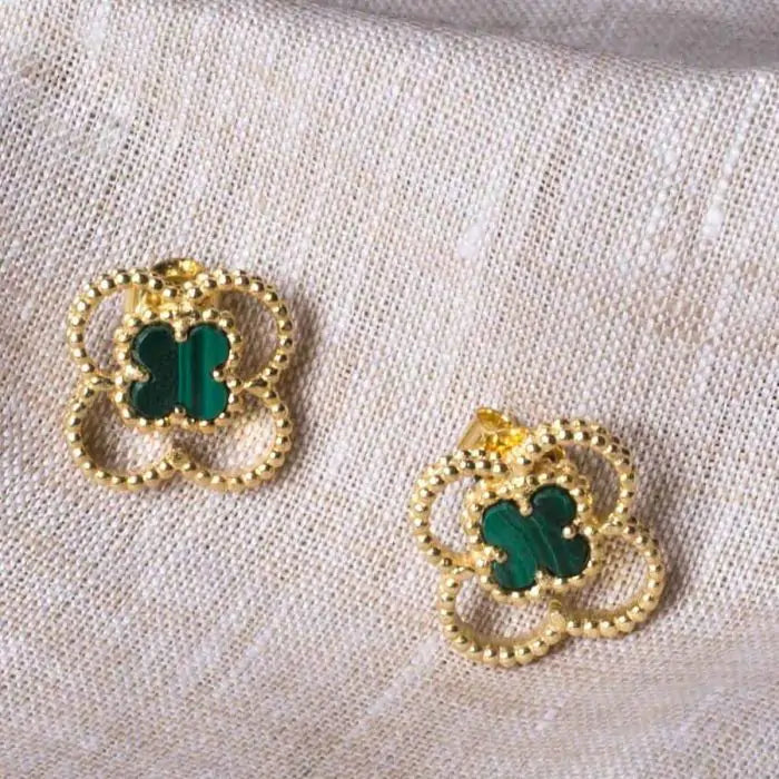 4 Leaf Clover Studs - Gold-1