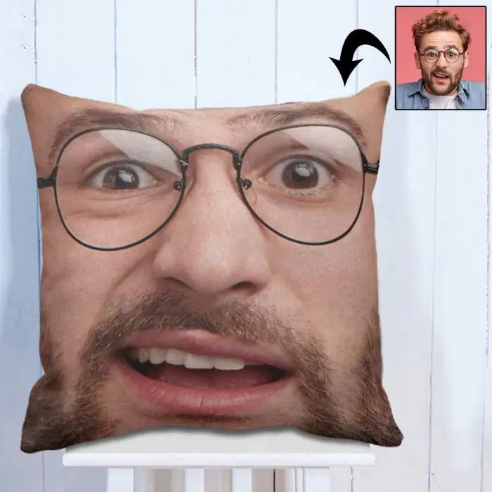Personalised Your Face Cushion Man