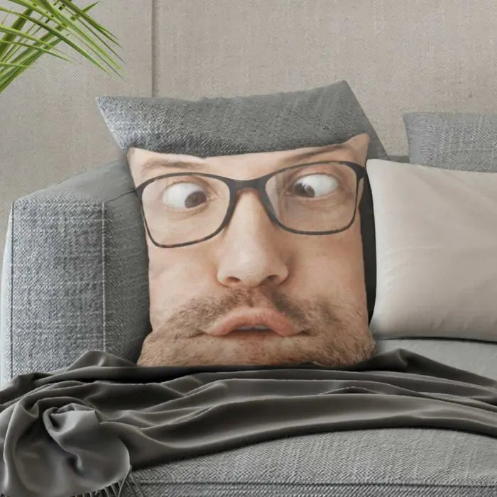 Personalised Your Face Cushion Man