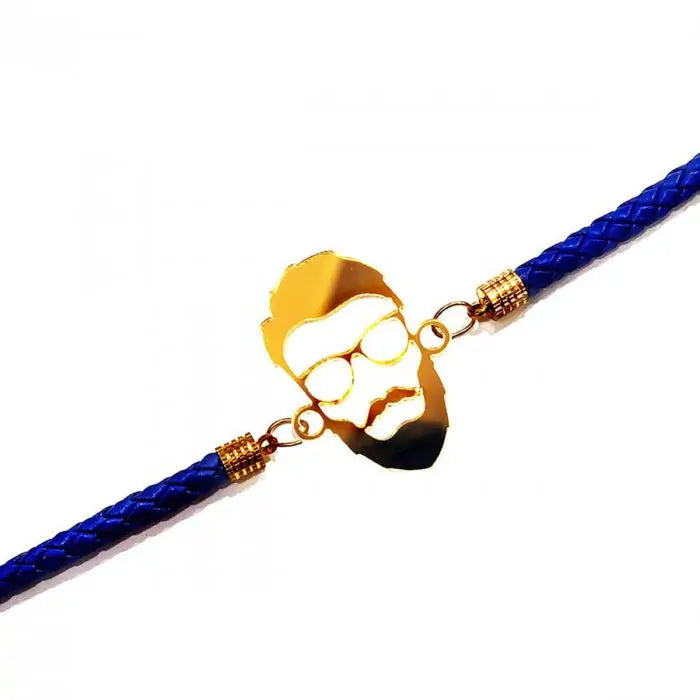 Beard Style Designer Bracelet Rakhi for Brother with Roli Chawal-4