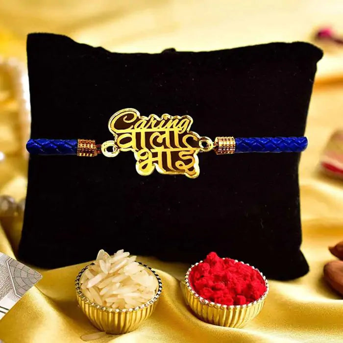 Caring Wala Bhai Style Designer Bracelet Rakhi for Lovely Brother-1