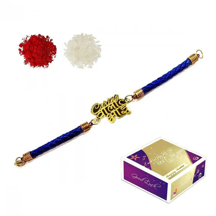 Caring Wala Bhai Style Designer Bracelet Rakhi for Lovely Brother-3