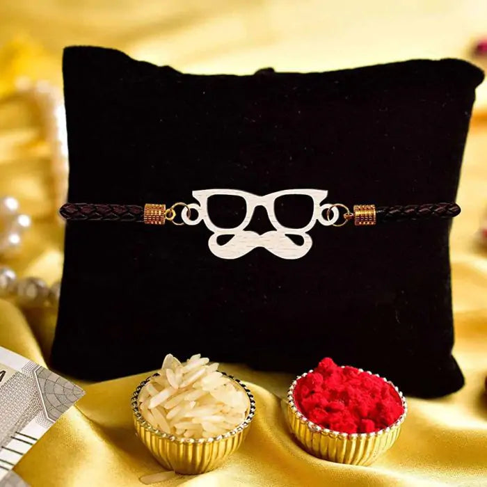 Mooch and Specs Designer Bracelet Rakhi for Big Brother with Roli Chawal-1